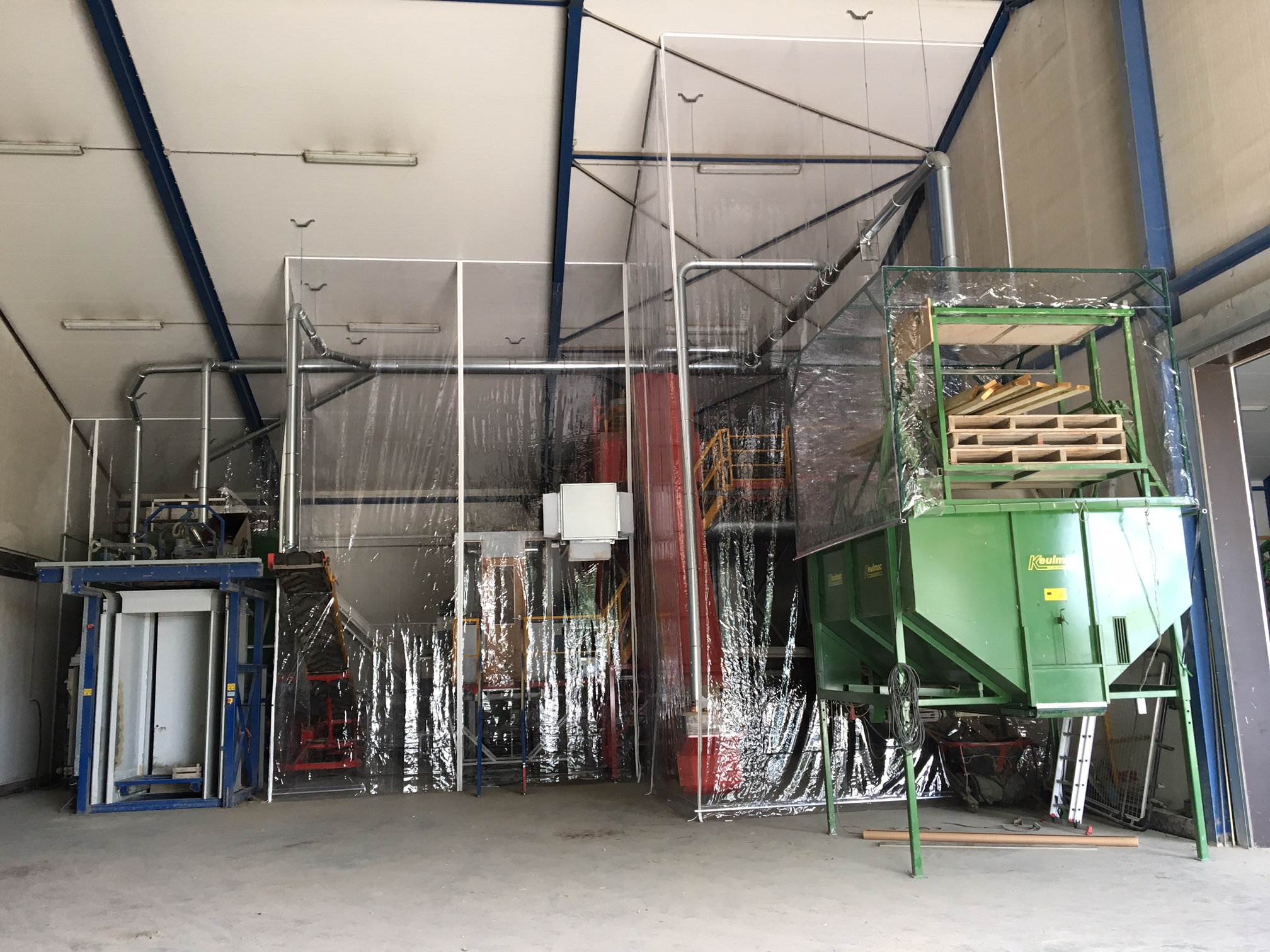 Stofafzuiging aardappelen en machines isoleren stofafzuiging aardappelen waarbij we de machines isoleren